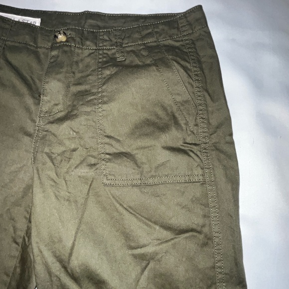 Vanilla Star Cinched Bottom Pants Green Khaki Joggers Button Waist Size 29/9 - Picture 3 of 8